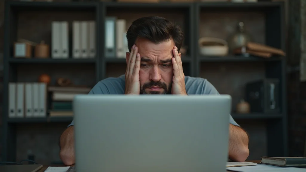 Concerned business owner facing challenges with poor online visibility after neglecting AI mode in google search for local business