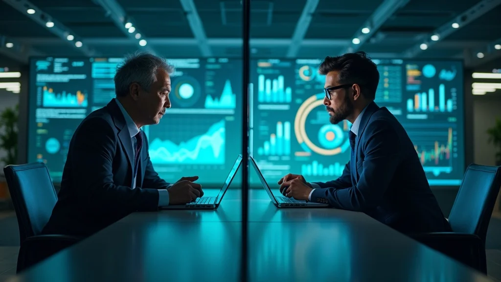 Split view of outdated profile versus vibrant AI-enhanced google business profile showcasing the transition to ai mode in google search for local business