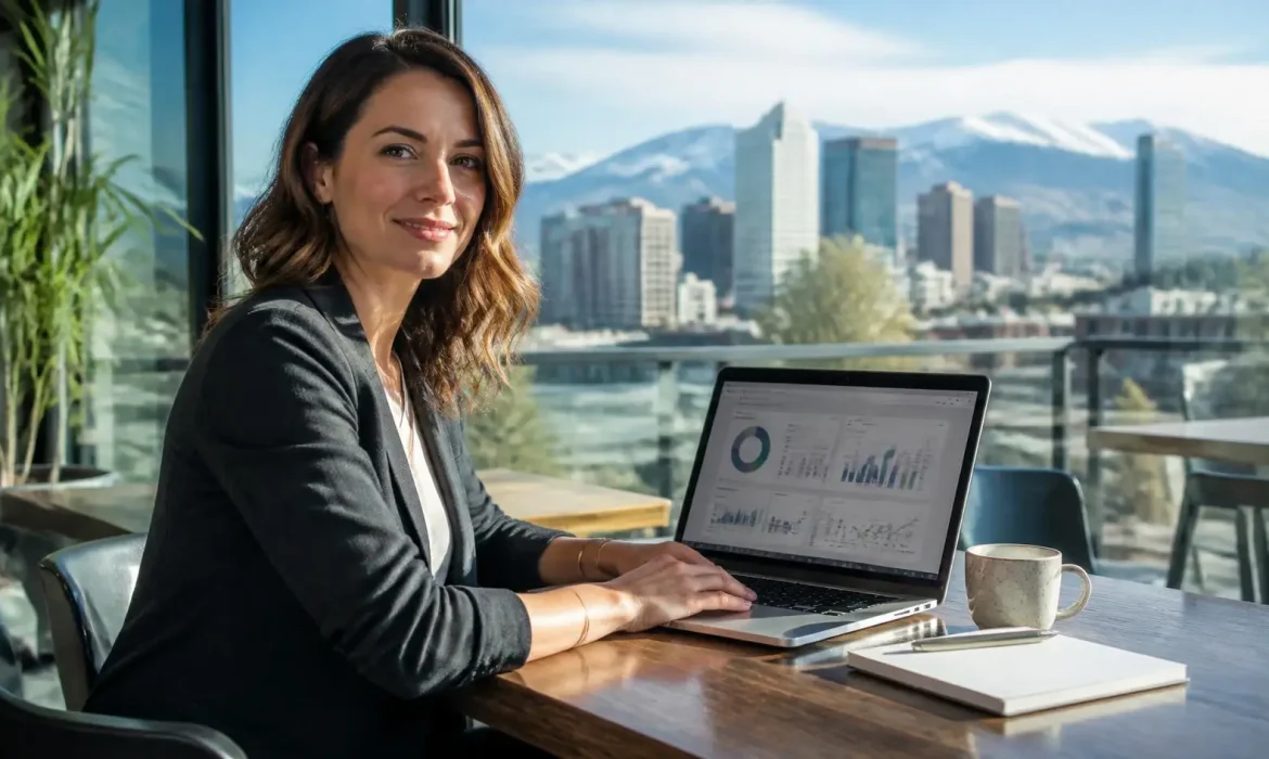 Denver small business owner reviewing local SEO results